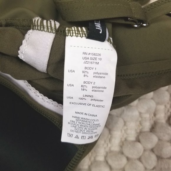 Jantzen Olive Green One Piece Swimsuit - Picture 8 of 10